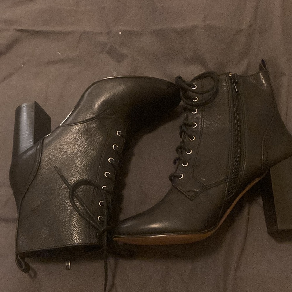Treasure and Bond black zip/tie booties